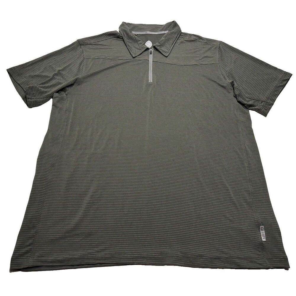 Men's Club Ride 1/4 Zip Short Sleeve Polo Shirts Size XL Grey